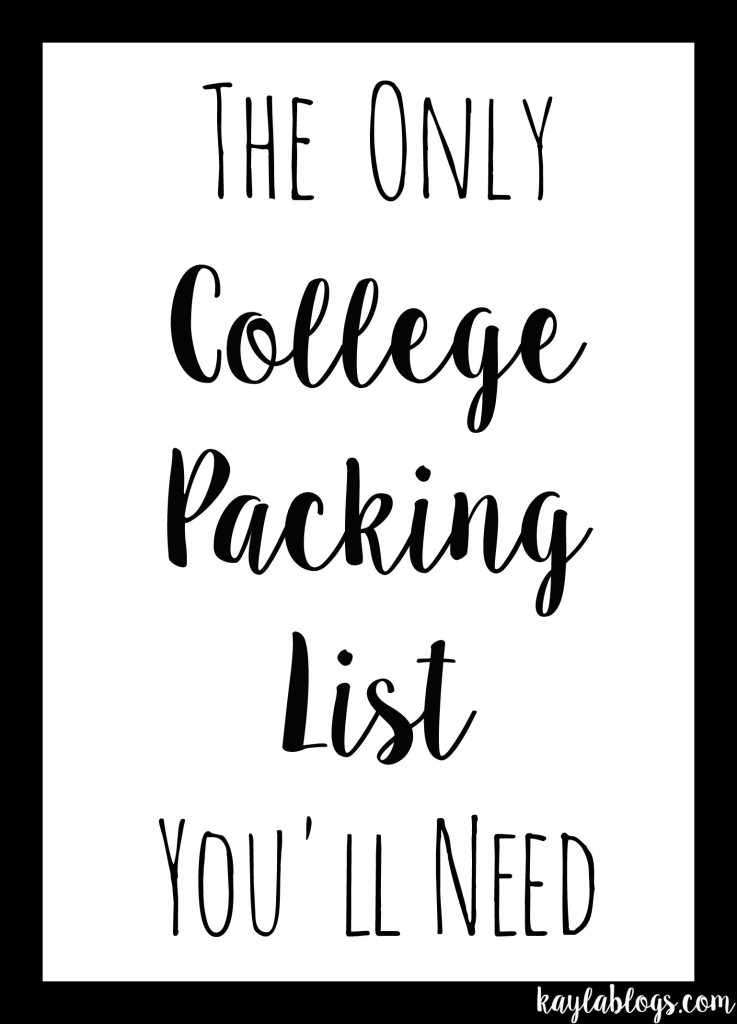 The Only College Packing List You'll Need