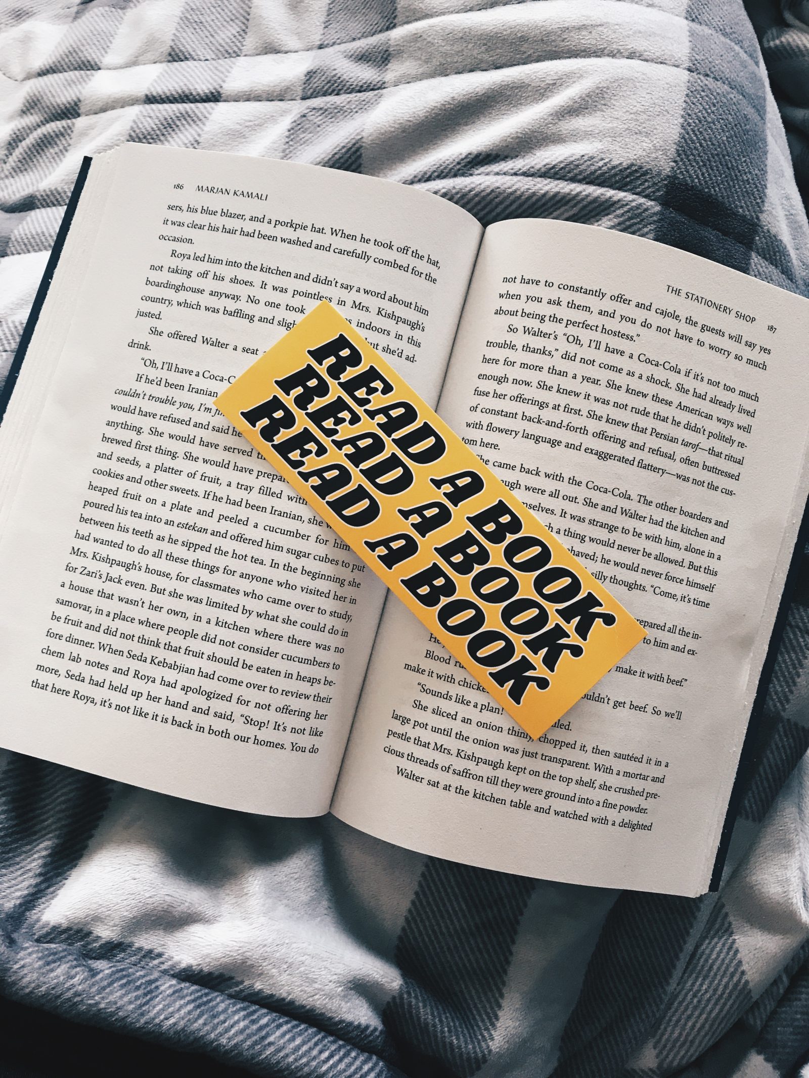 open book with bookmark