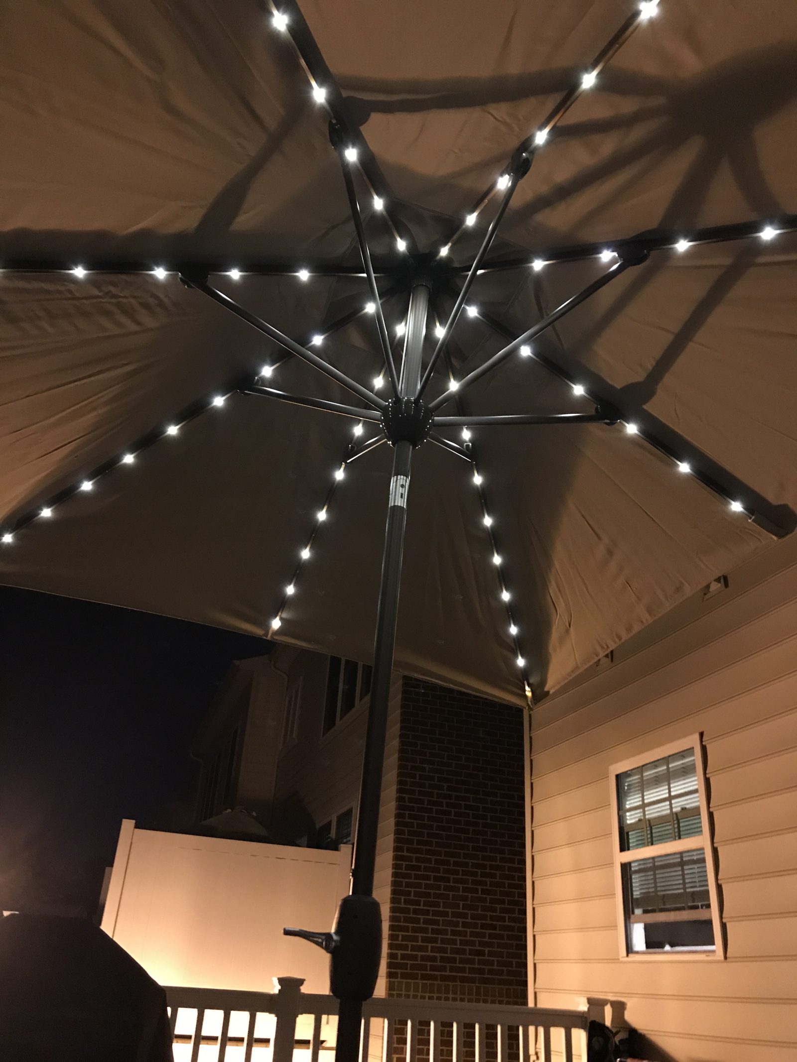 outdoor umbrella with lights